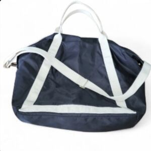 H&M Duffle Bag Overnight Weekender Neutral Preppy Athletic Geometric Normcore